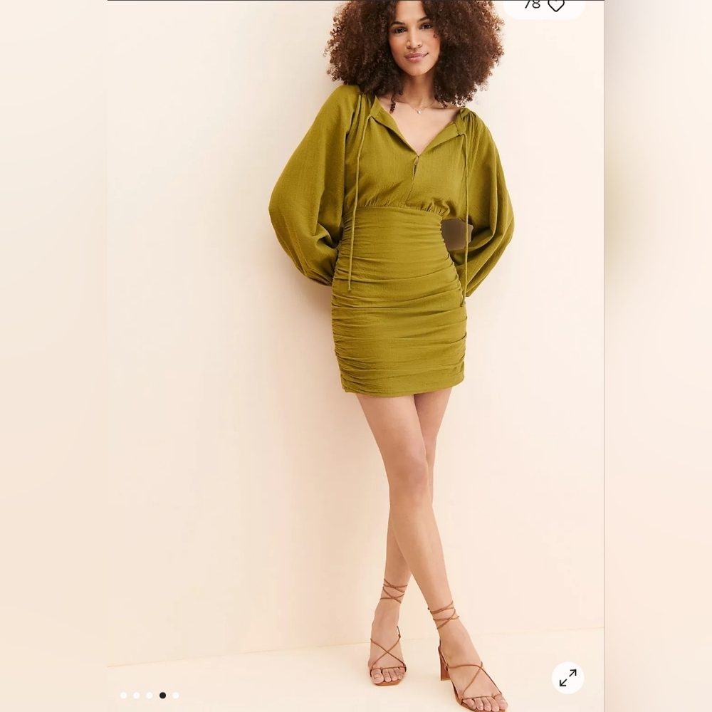 Free People The Only One Long Sleeve Mini Dress RUST ORANGE size XS.